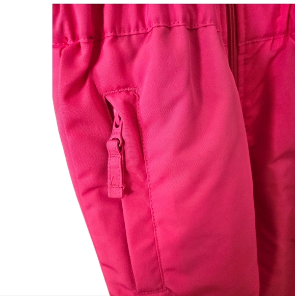 Pink Ski Overalls/Snowbibs, Size Large (10/12) - Picture 5 of 8